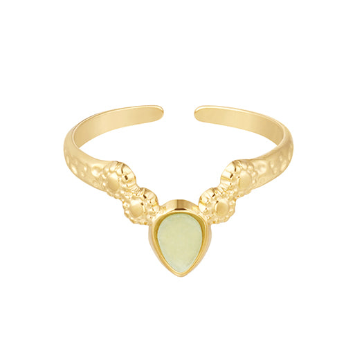 Golden Blush Statement Ring (Grün)