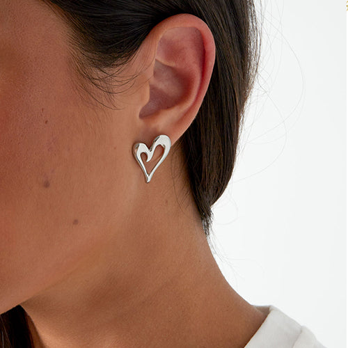 Tessa Heart Earrings (Gold)