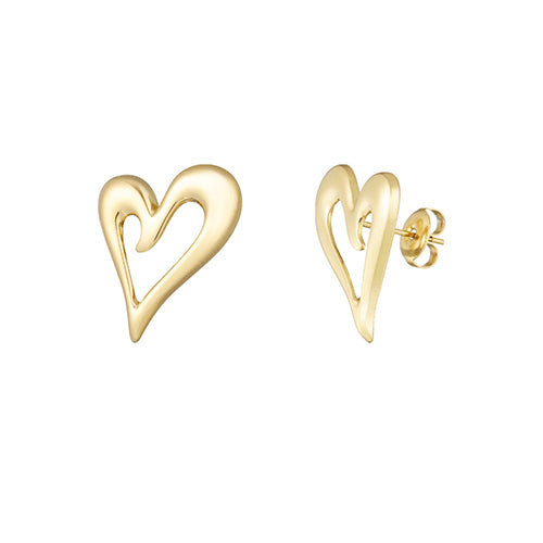 Tessa Heart Earrings (Gold)