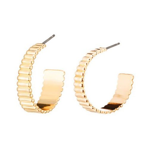 Luxe Ribbed Hoops